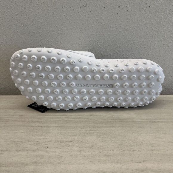 Under Armour Men Sz 11 UA The Rock Project 3 Slide White Halo Grey - Picture 5 of 11